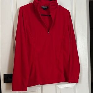 Red Quarter-Zip Pullover